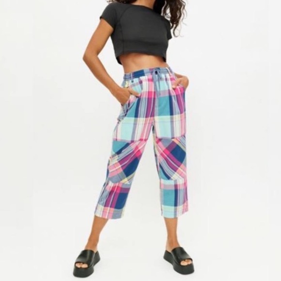 Urban Outfitters BDG Modern Day Plaid Cropped Pants Size XS NWOT - Picture 1 of 7